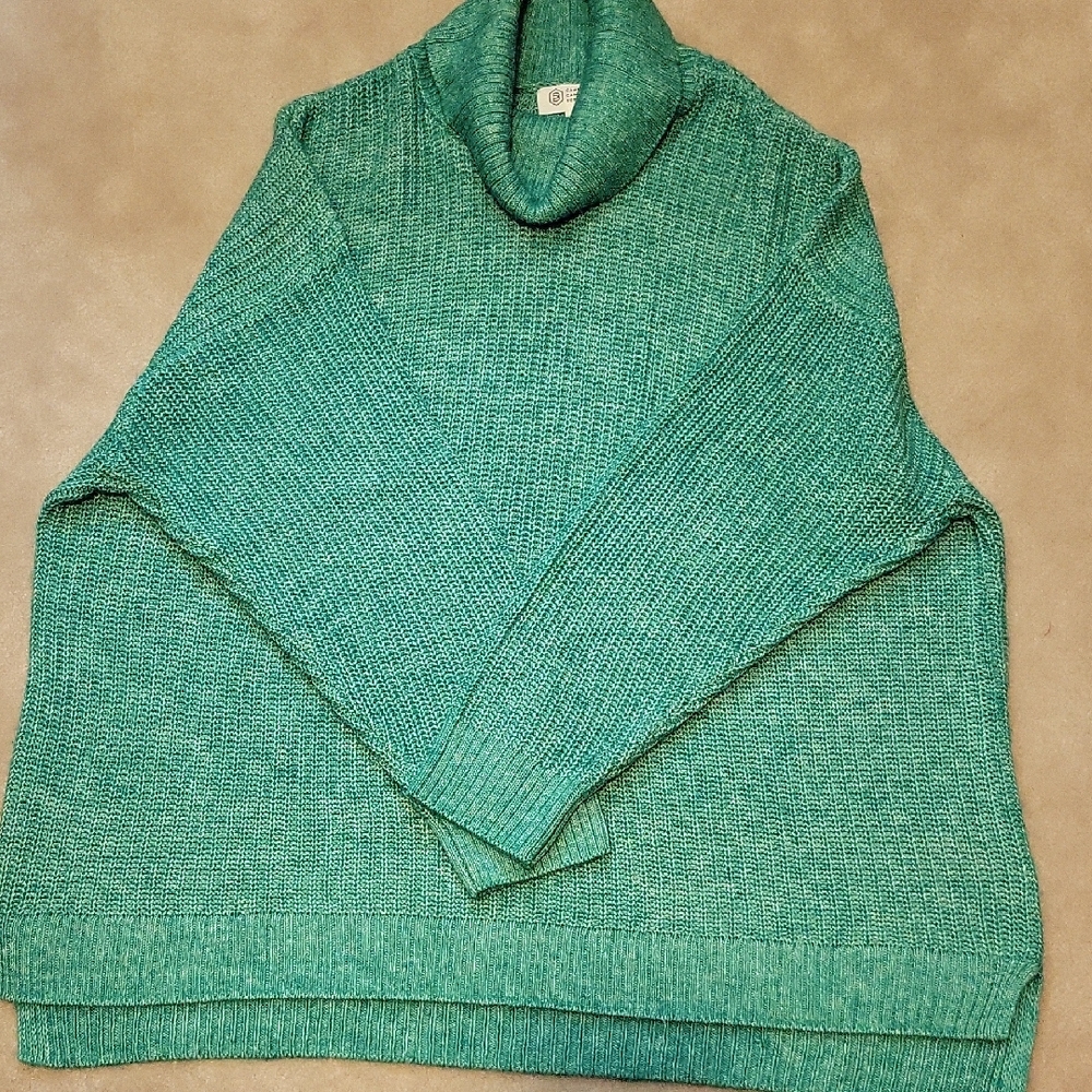 Candace Cameron Bure Women's Teal Cowl Neck Sweater